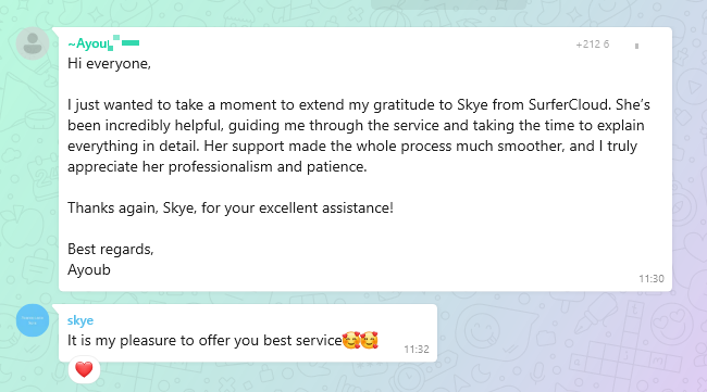 Customer Appreciation: SurferCloud’s Outstanding Service Recognized