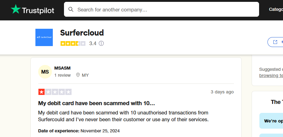 Important Notice from SurferCloud: Clarification Regarding Unauthorized Charges on Credit Card