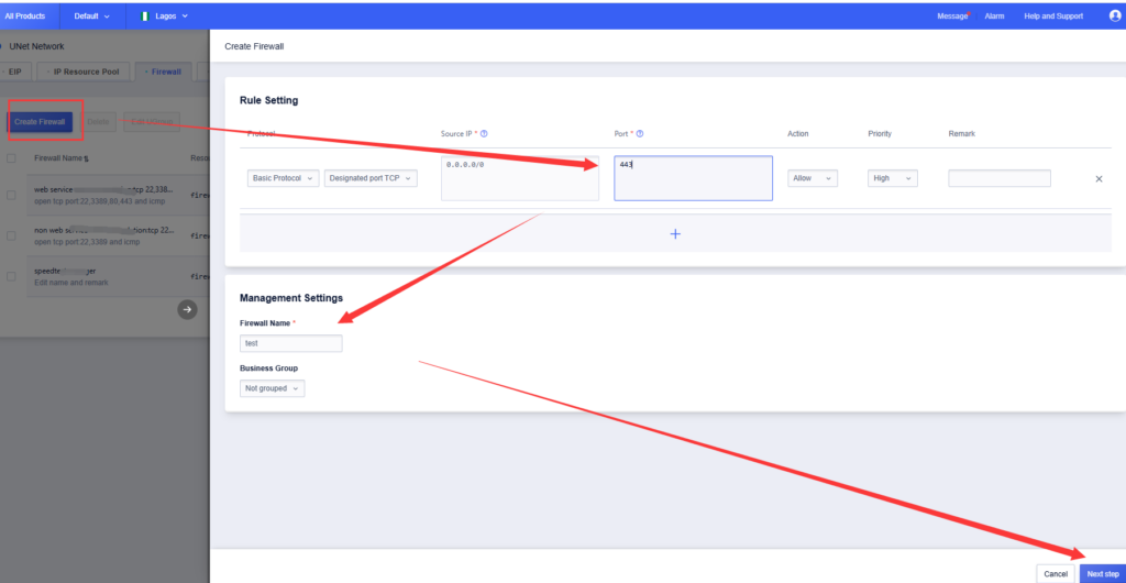 How to Open Port for UHost on SurferCloud Pannel